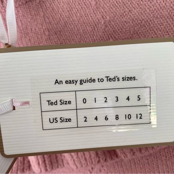 Ted Baker NWTs Elsahi Frill Pink Peplum Sweater size 8 Romantic Feminine - Picture 9 of 10